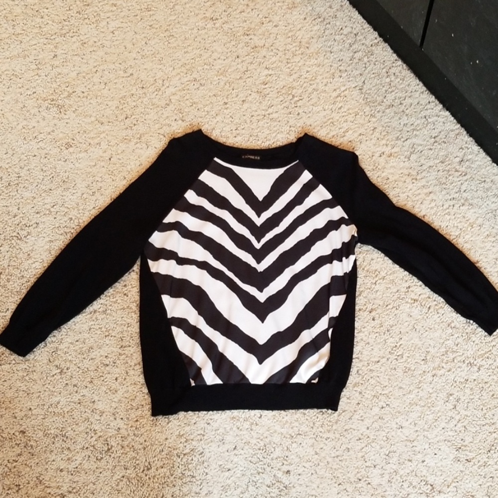 Express Zebra print sweater